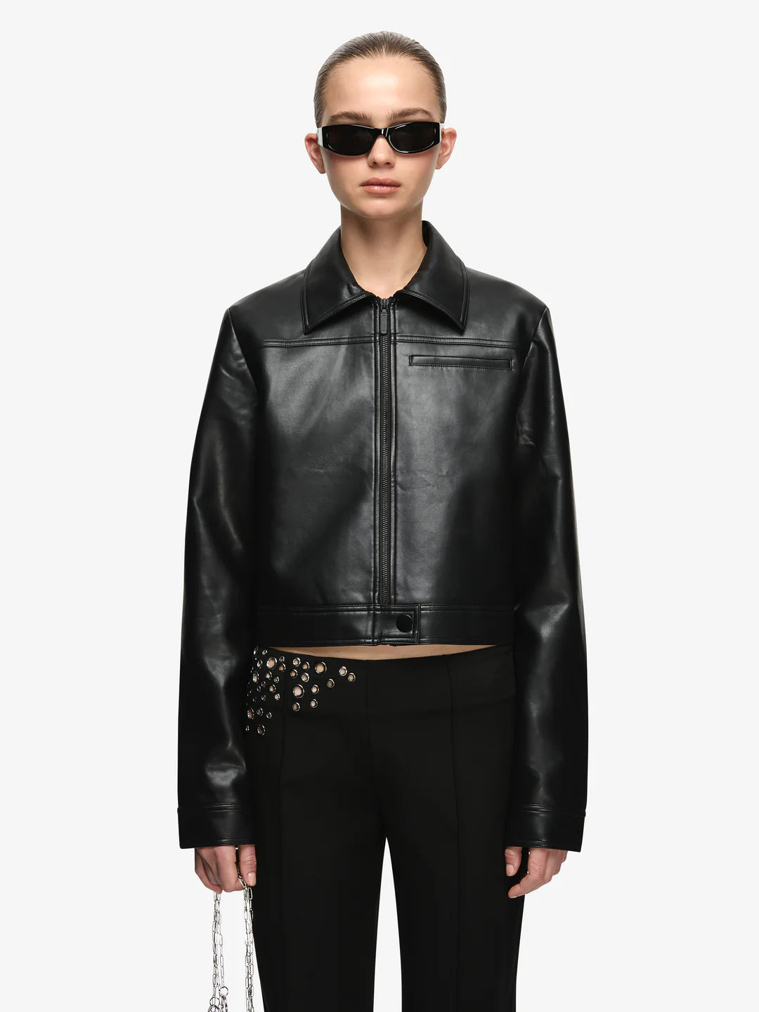 Saphira Cropped Jacket Black