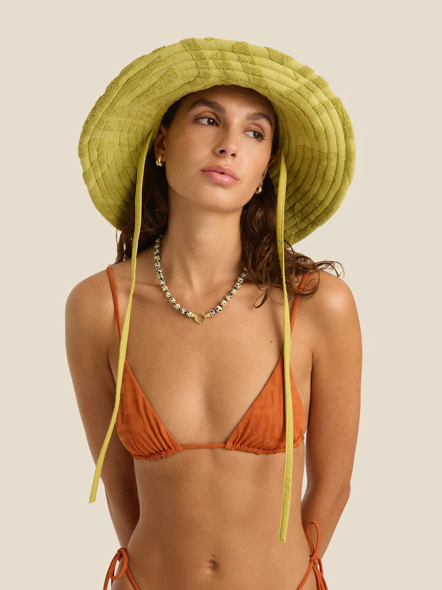 Towelling Sun Hat Kin Aloe