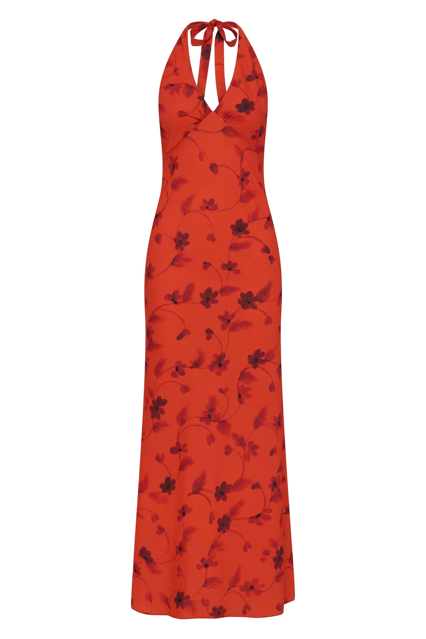 Rosa Maxi Dress Pirazzo Floral Rosso