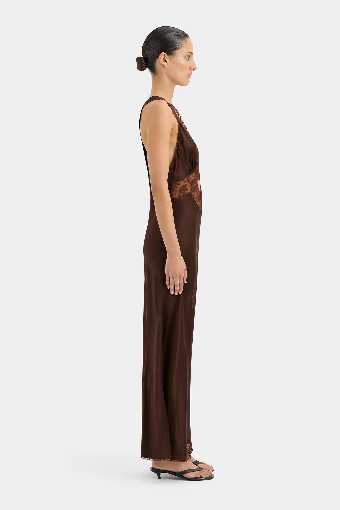 Aries Cut Out Gown Chocolate