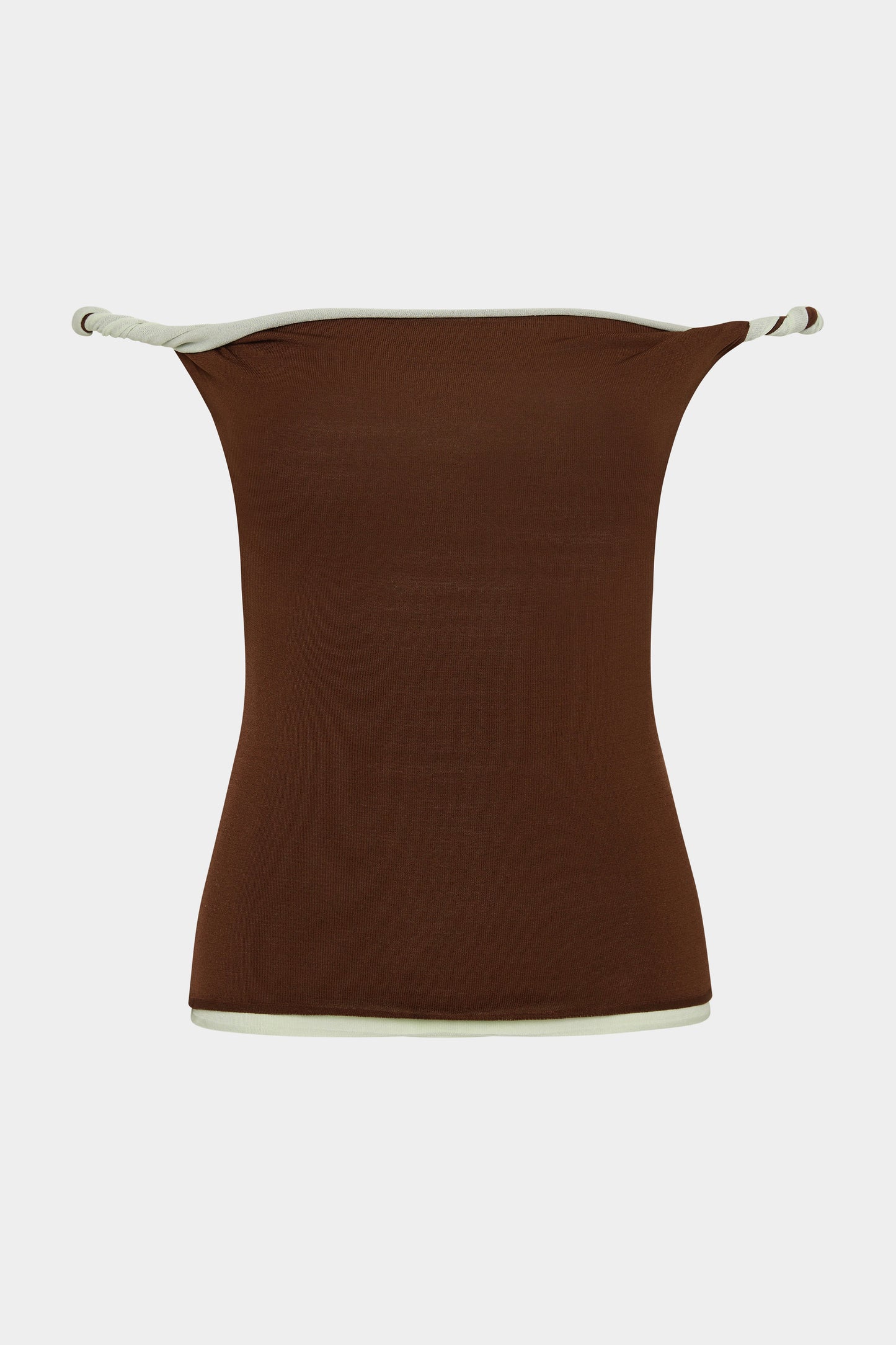 Elia Off Shoulder Twist Top Chocolate