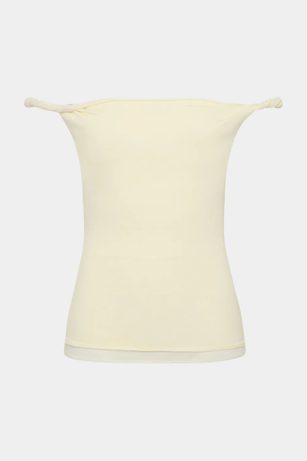 Elia Off Shoulder Twist Top Lemon