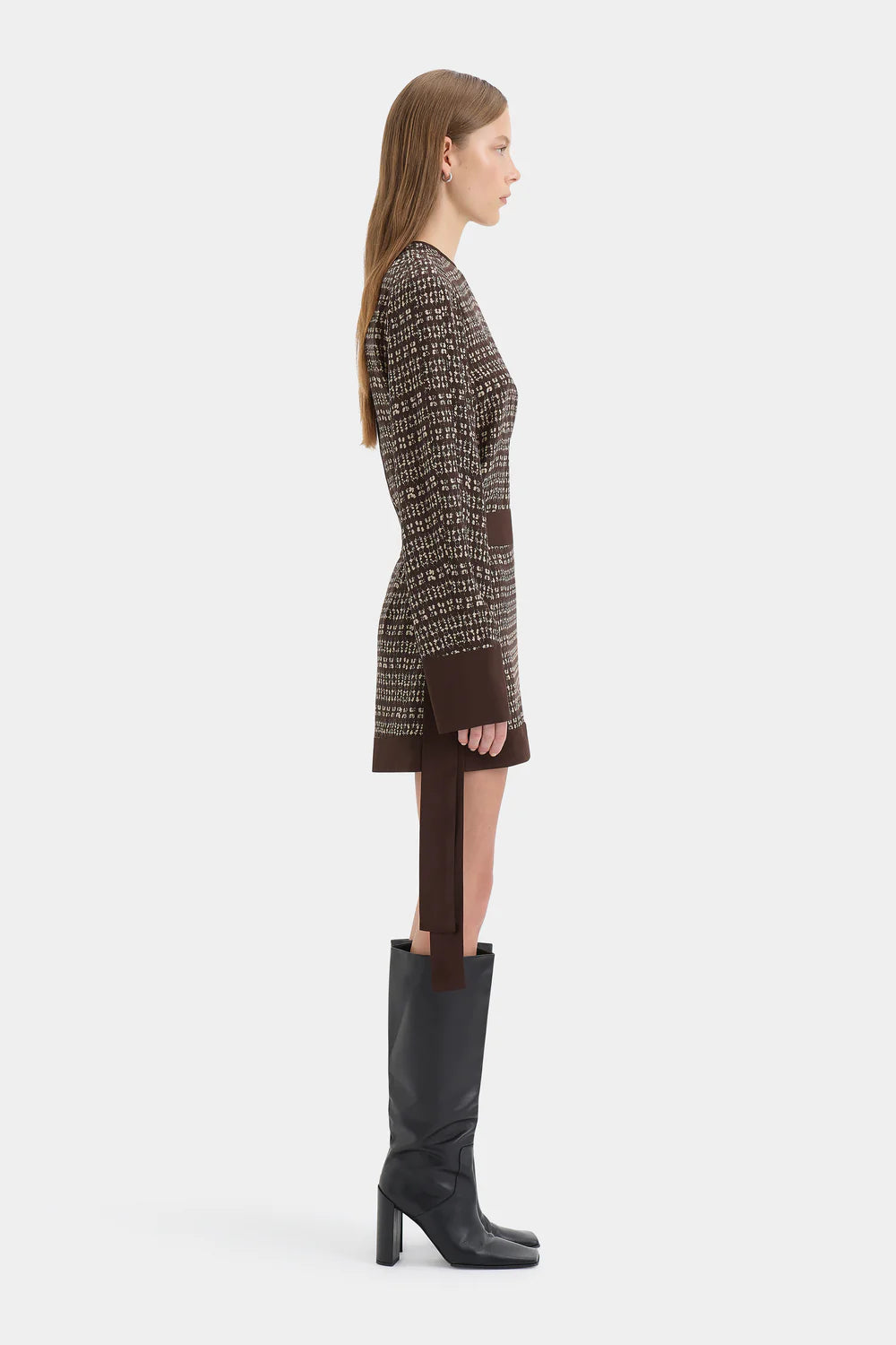 sir the label long sleeve mini dress SIR. Sachi Long Sleeve Ruched Mini Dress Size 12