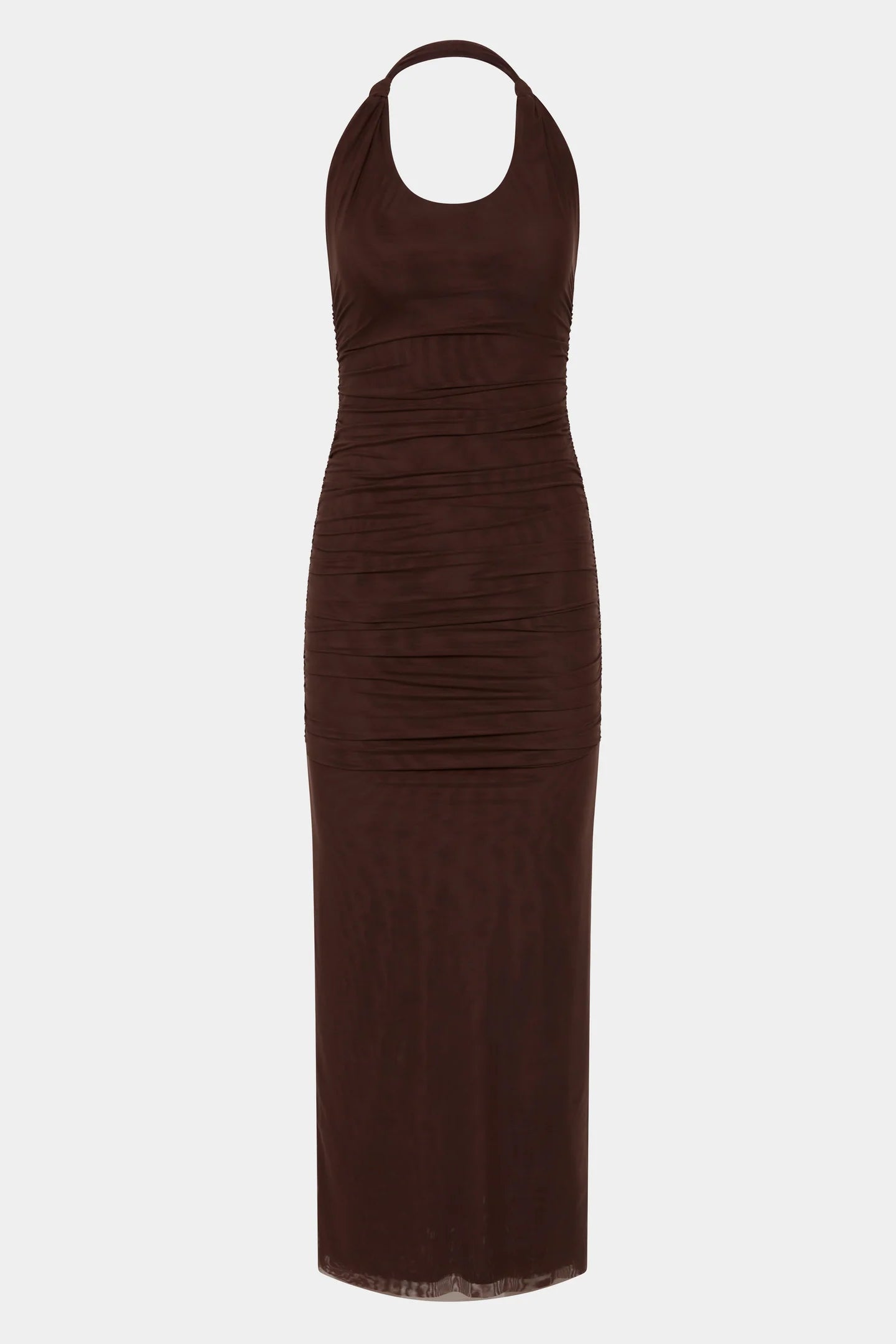 Jacques Knot Midi Dress Chocolate Chocolate