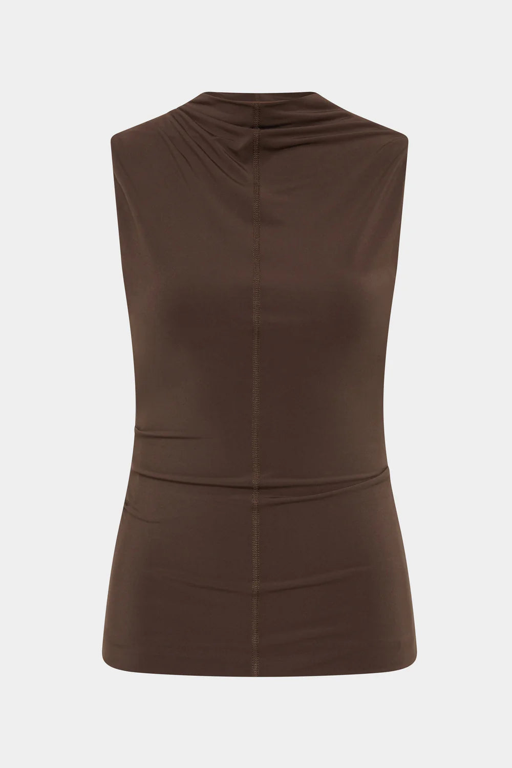 Matheo Draped Tank Truffle