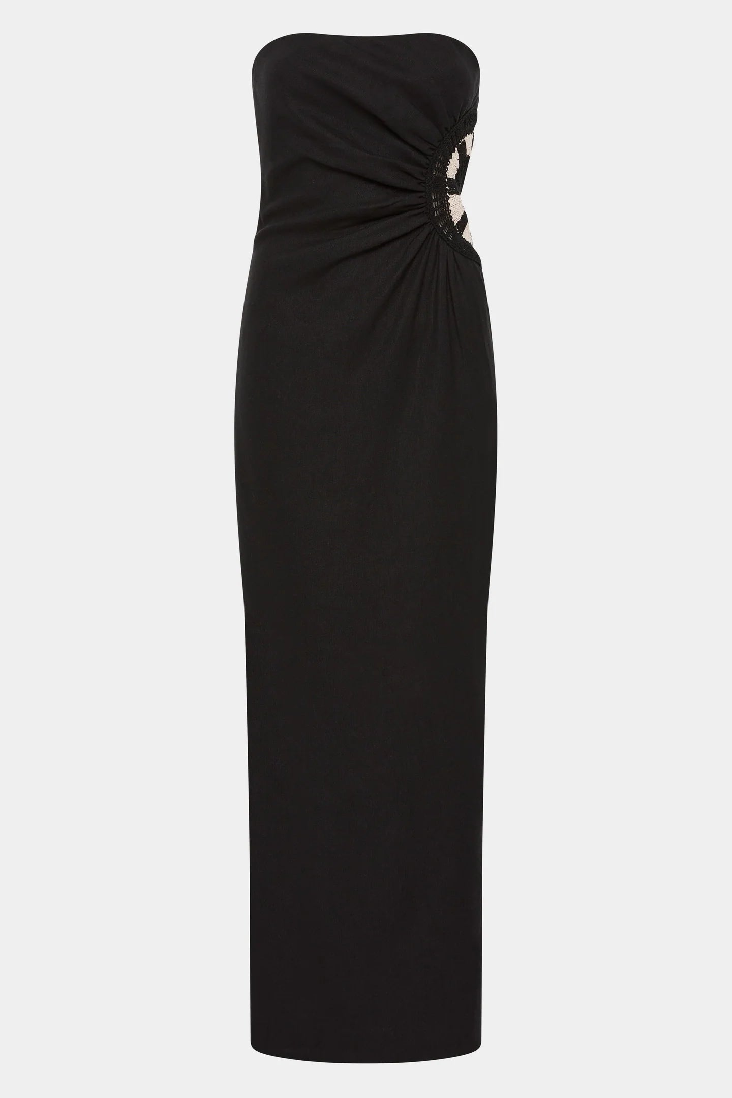 Dorian Strapless Midi Dress Black