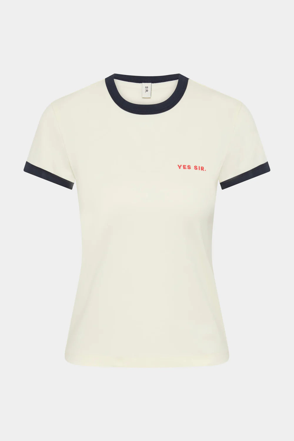 Yes SIR Fitted Tee Ivory