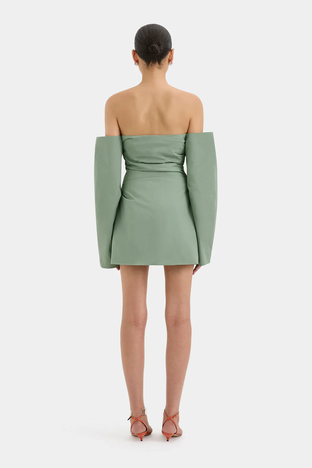 Martina Sleeved Mini Dress Sage