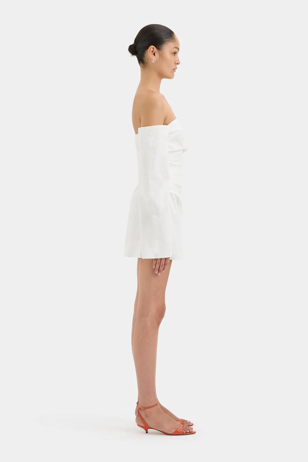 Martina Sleeved Mini Dress Ivory