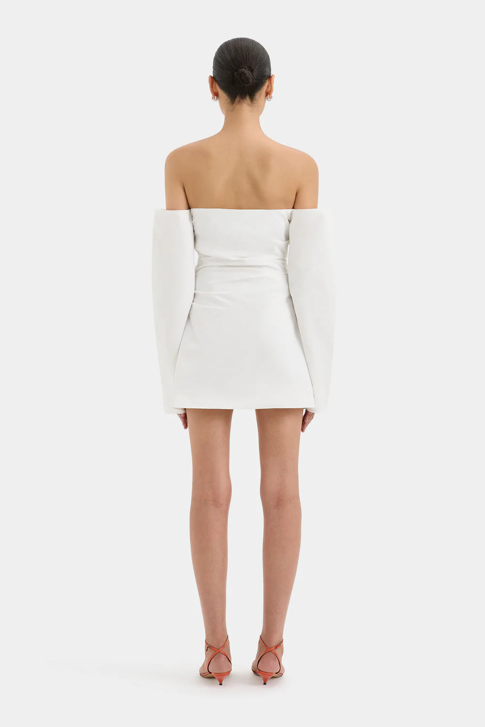 Martina Sleeved Mini Dress Ivory