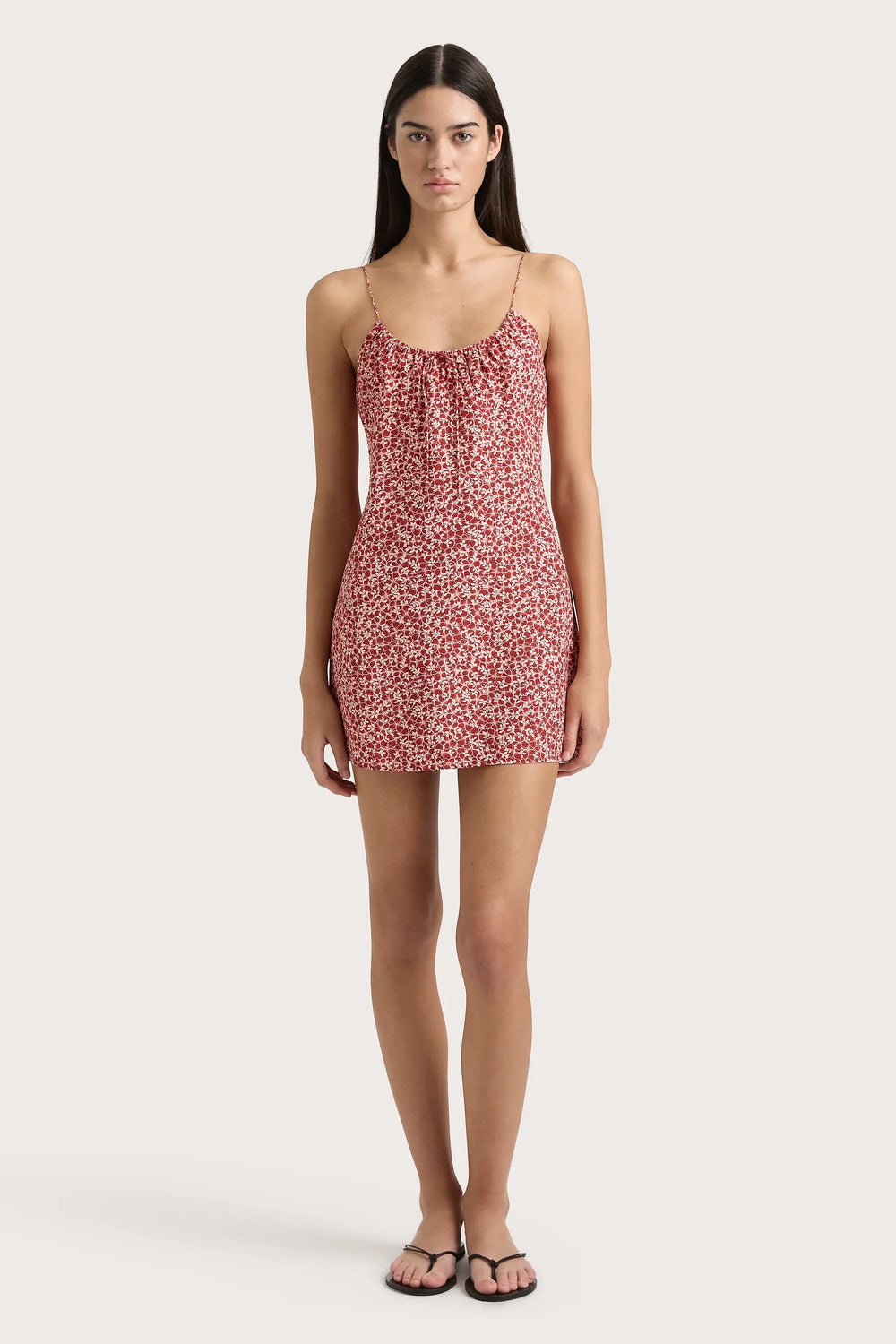 Pau Mini Dress Peony Garnet