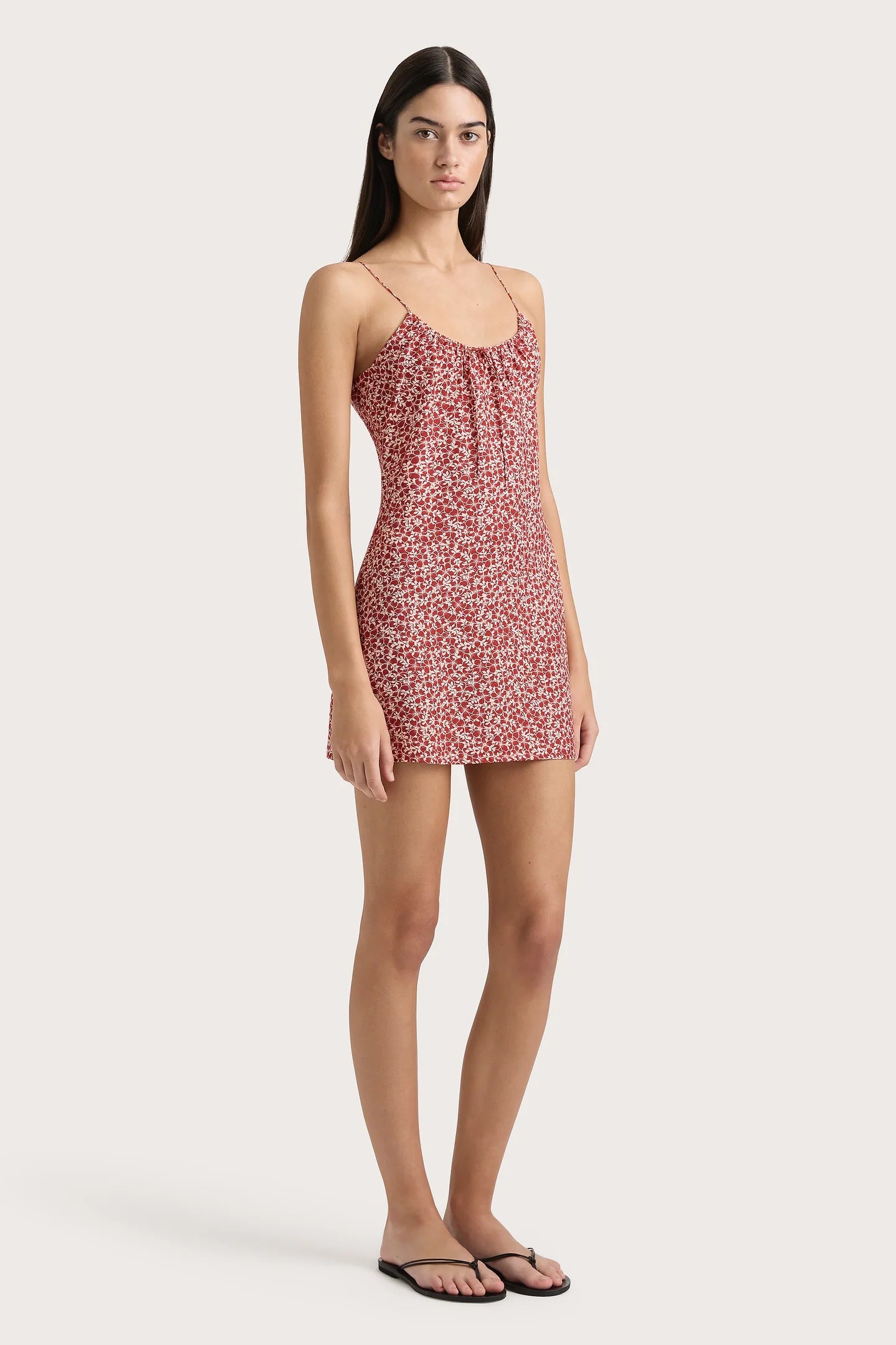 Pau Mini Dress Peony Garnet