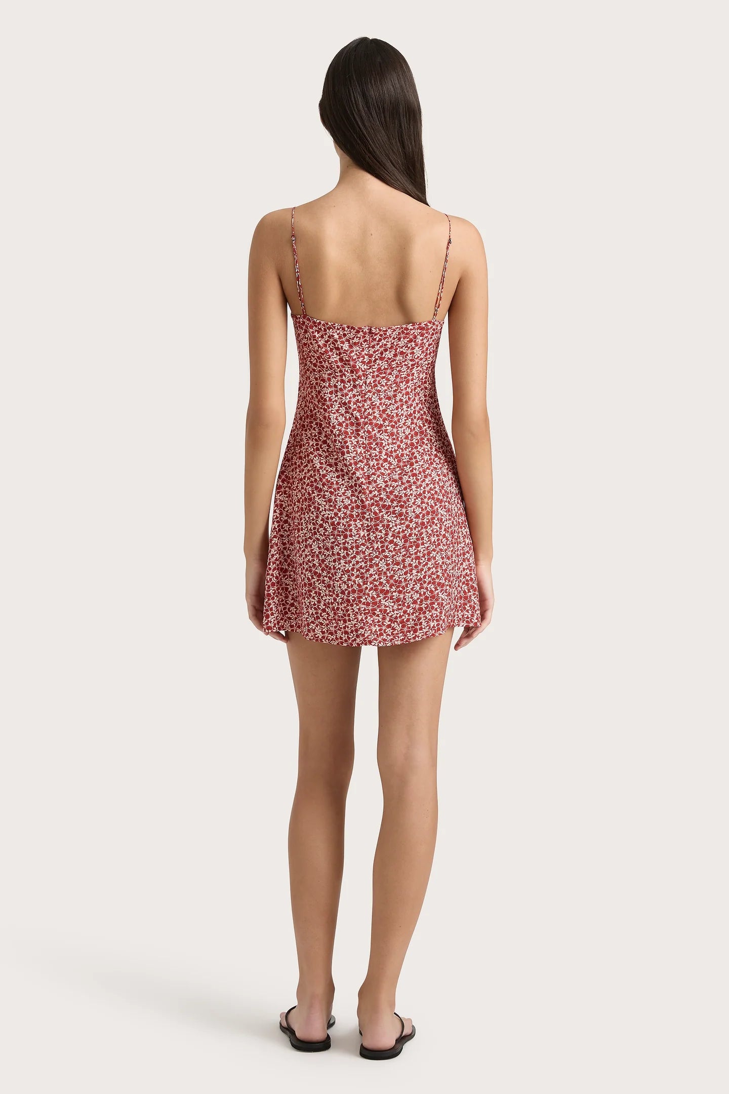 Pau Mini Dress Peony Garnet