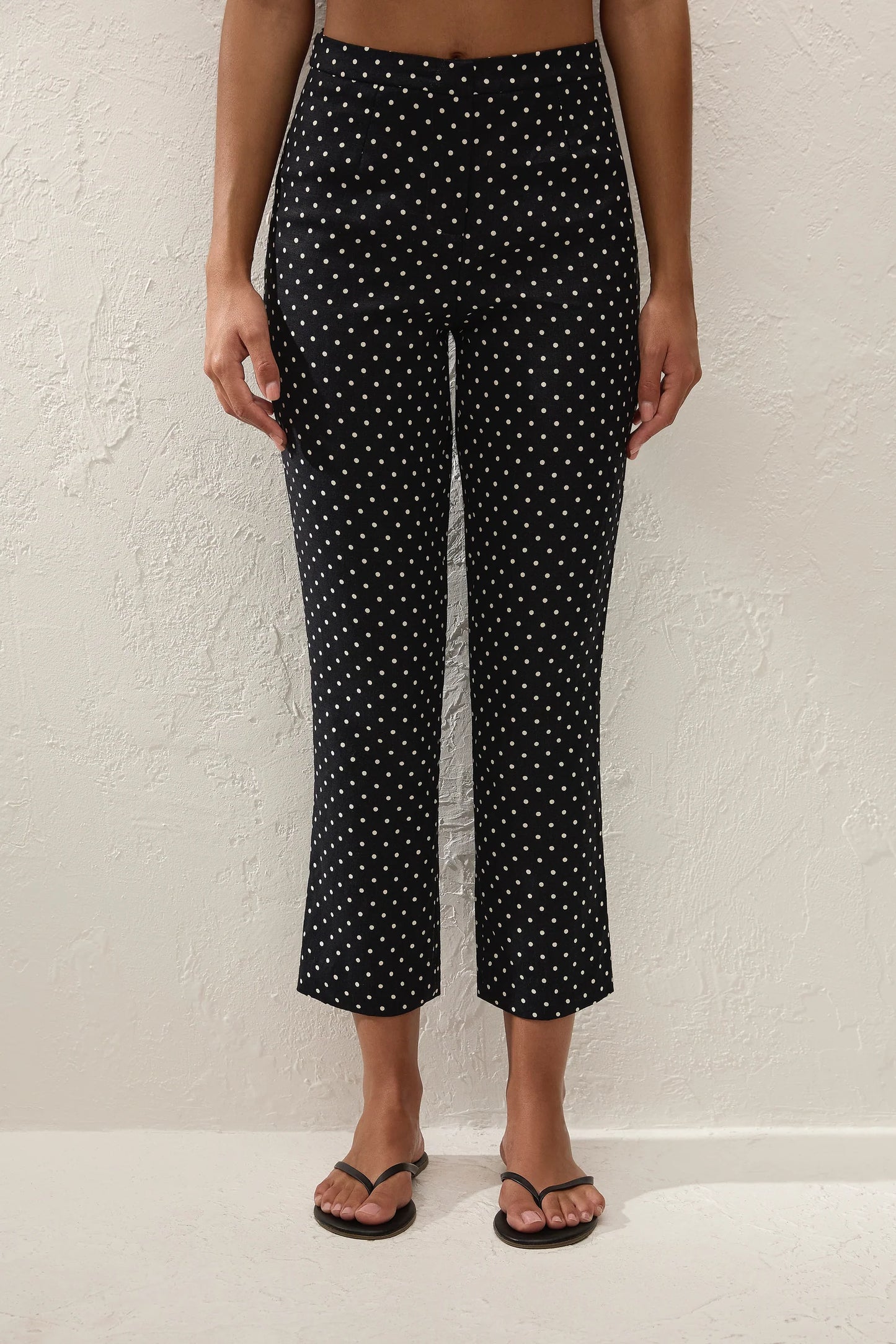 Iria Capri Pant Lola Polka Dot Black Cream