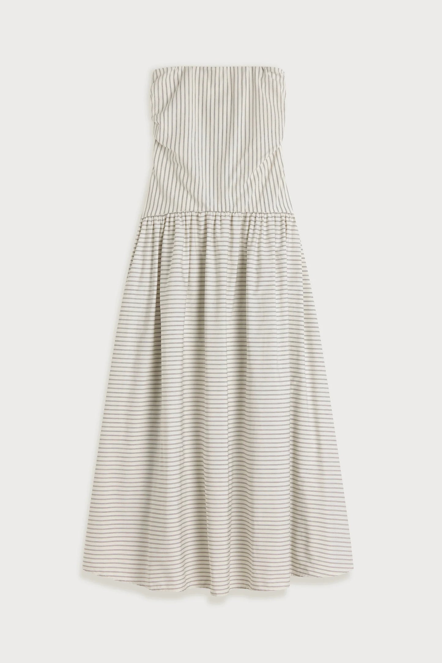 Faithfull Lue Midi Dress Olivia Stripe Ecru