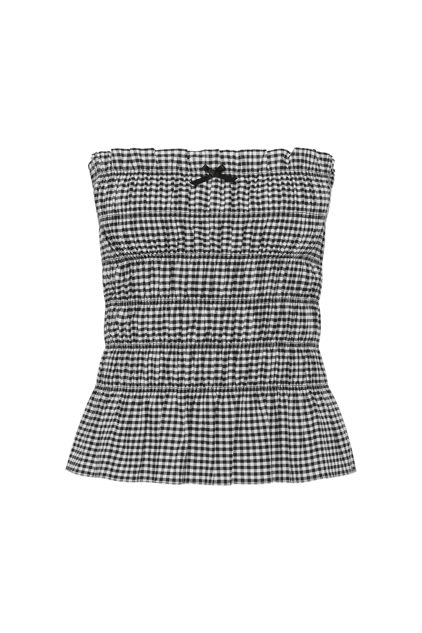 Faithfull Leya Top Cantinho Gingham Black
