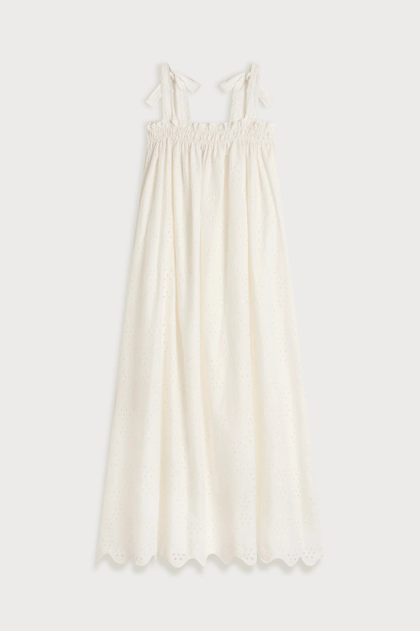 Faithfull Noela Midi Dress Sandara Broderie White