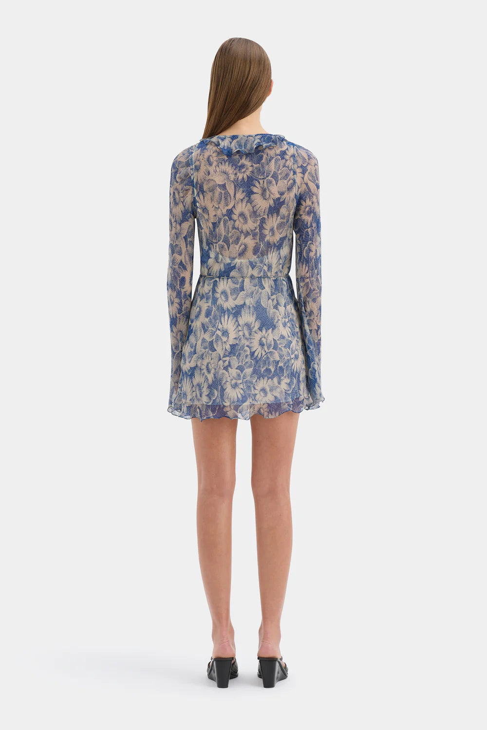 Sir Lilia Ruffle Long Sleeve Mini Dress