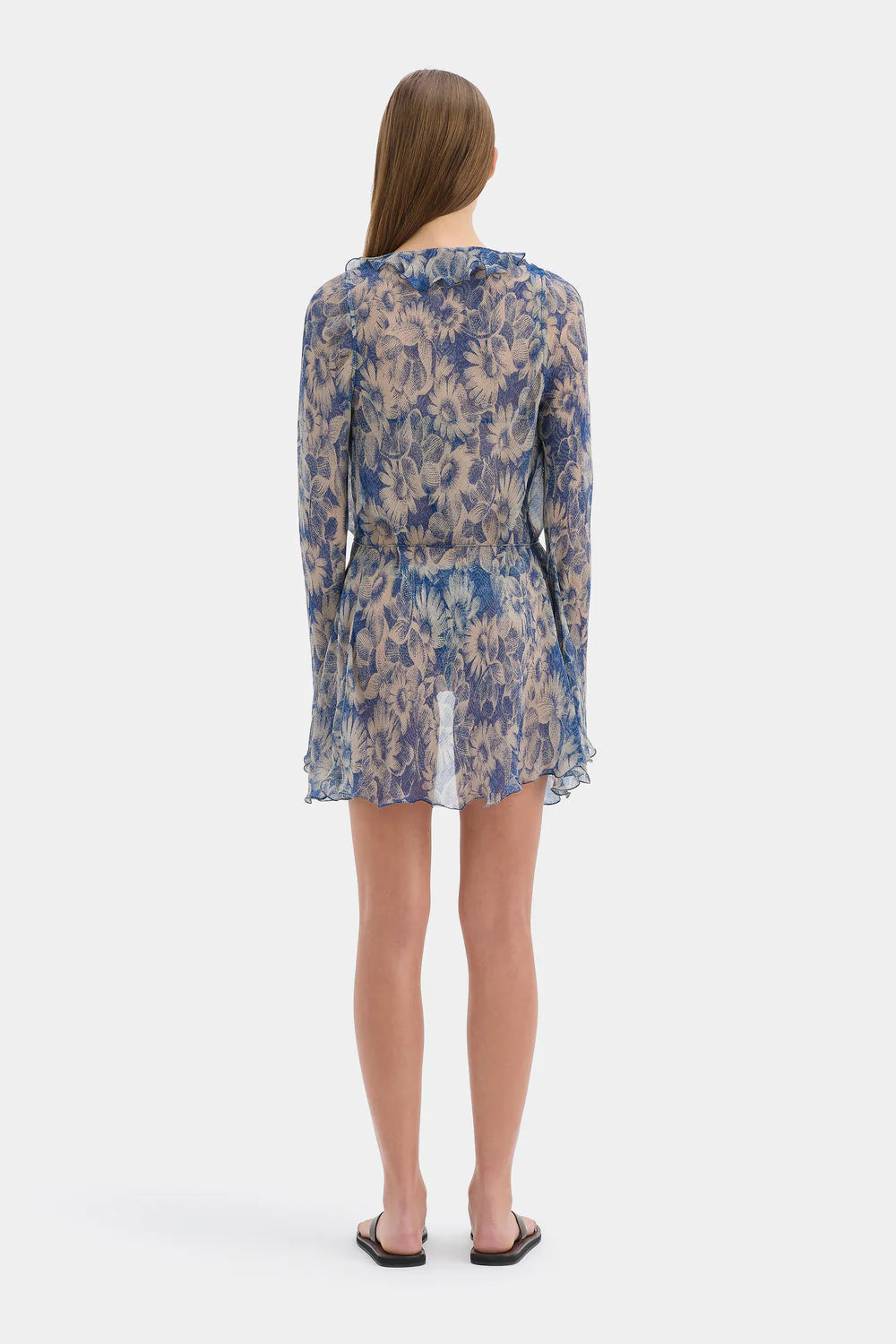 Sir Lilia Ruffle Long Sleeve Mini Dress