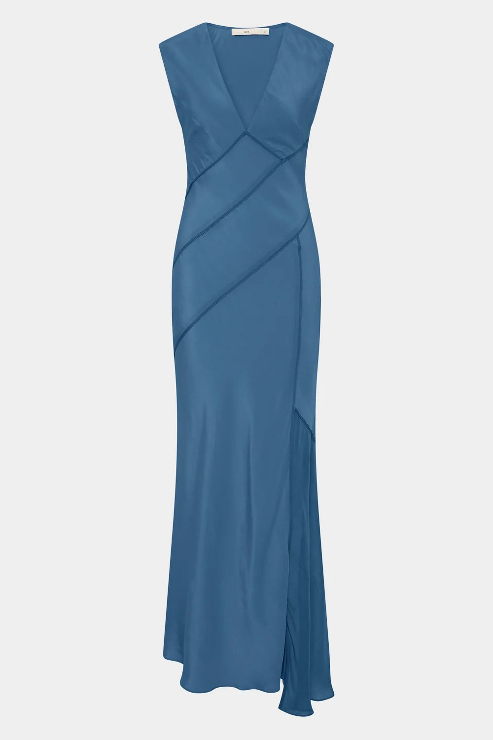 Sir Elin Panelled Gown Blue