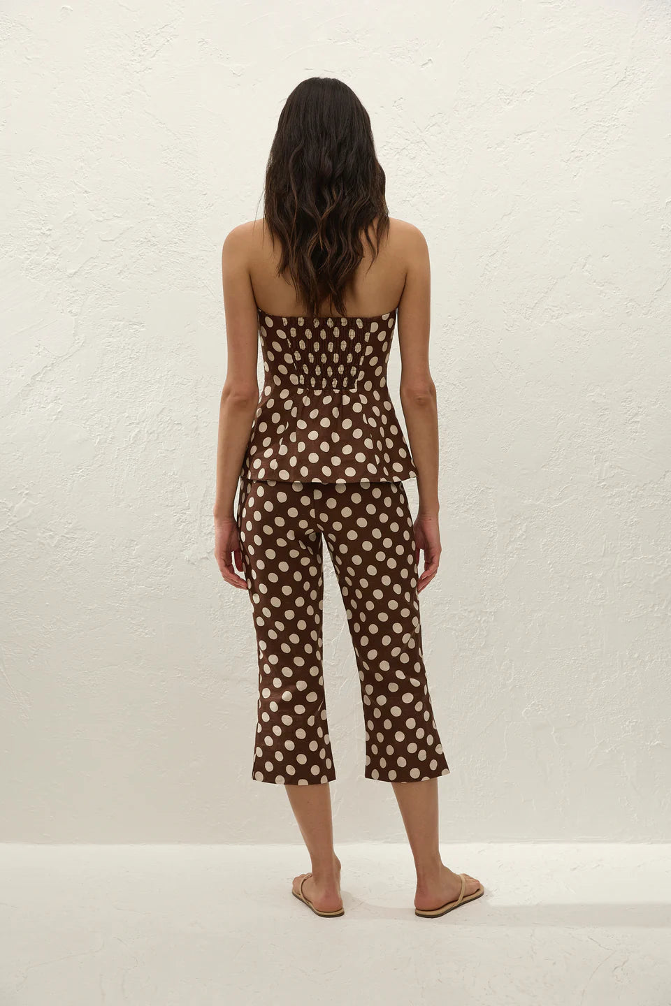 Valeria Capri Pant Cioccolato Dot
