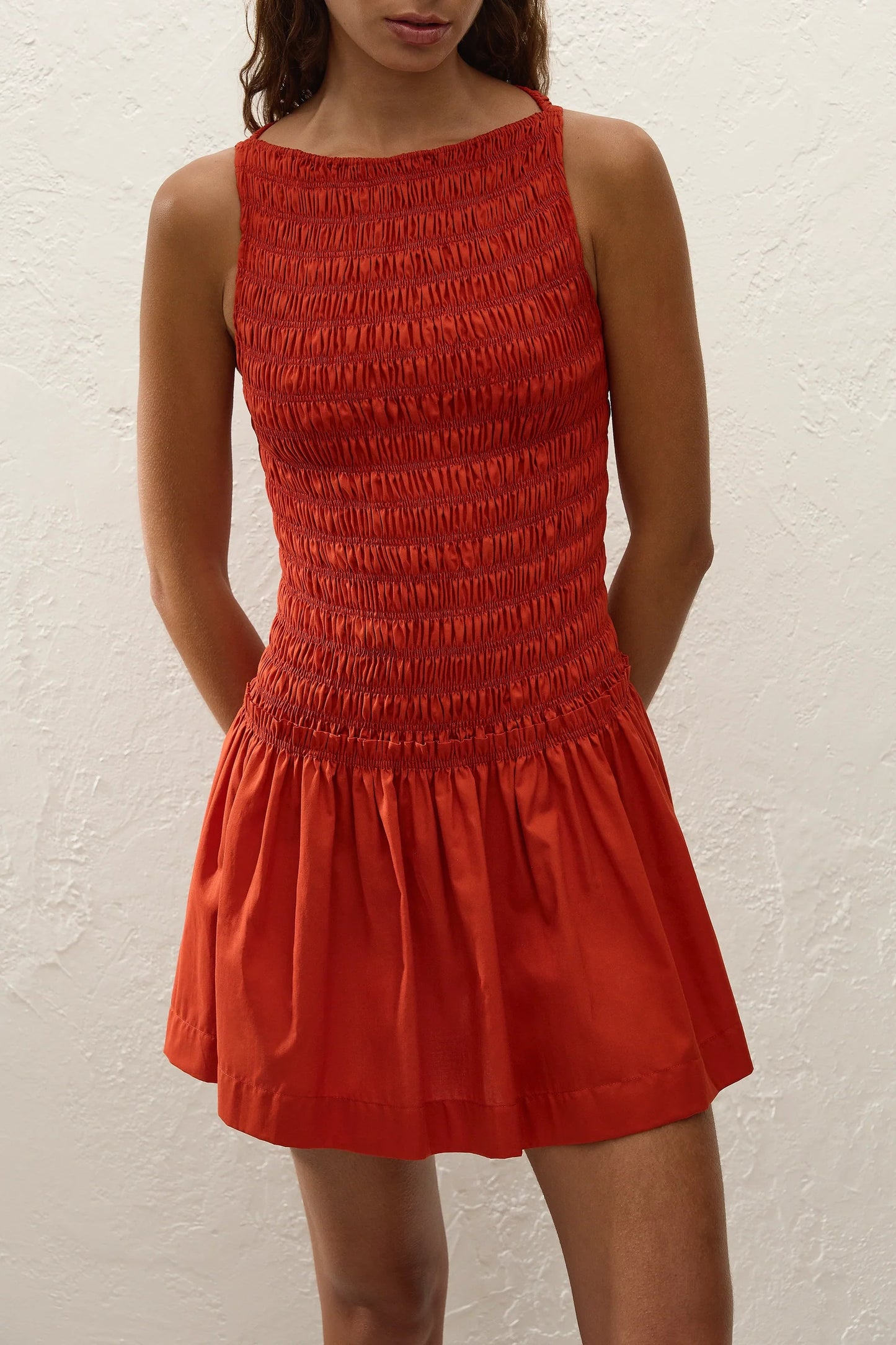 Maria Mini Dress Dusty Tomato