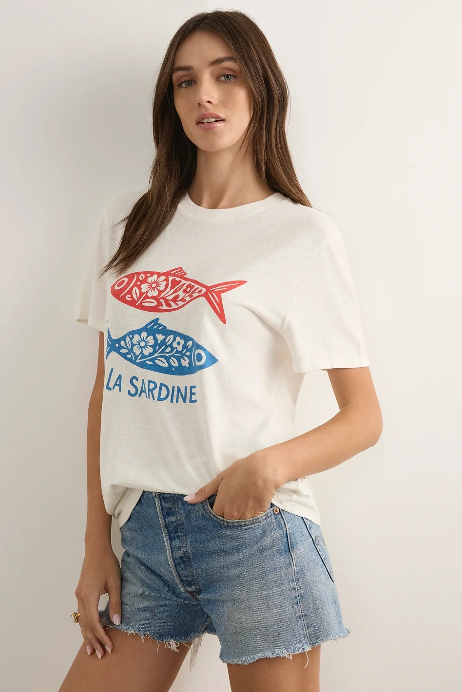 Auguste Sardine Classic Tee white