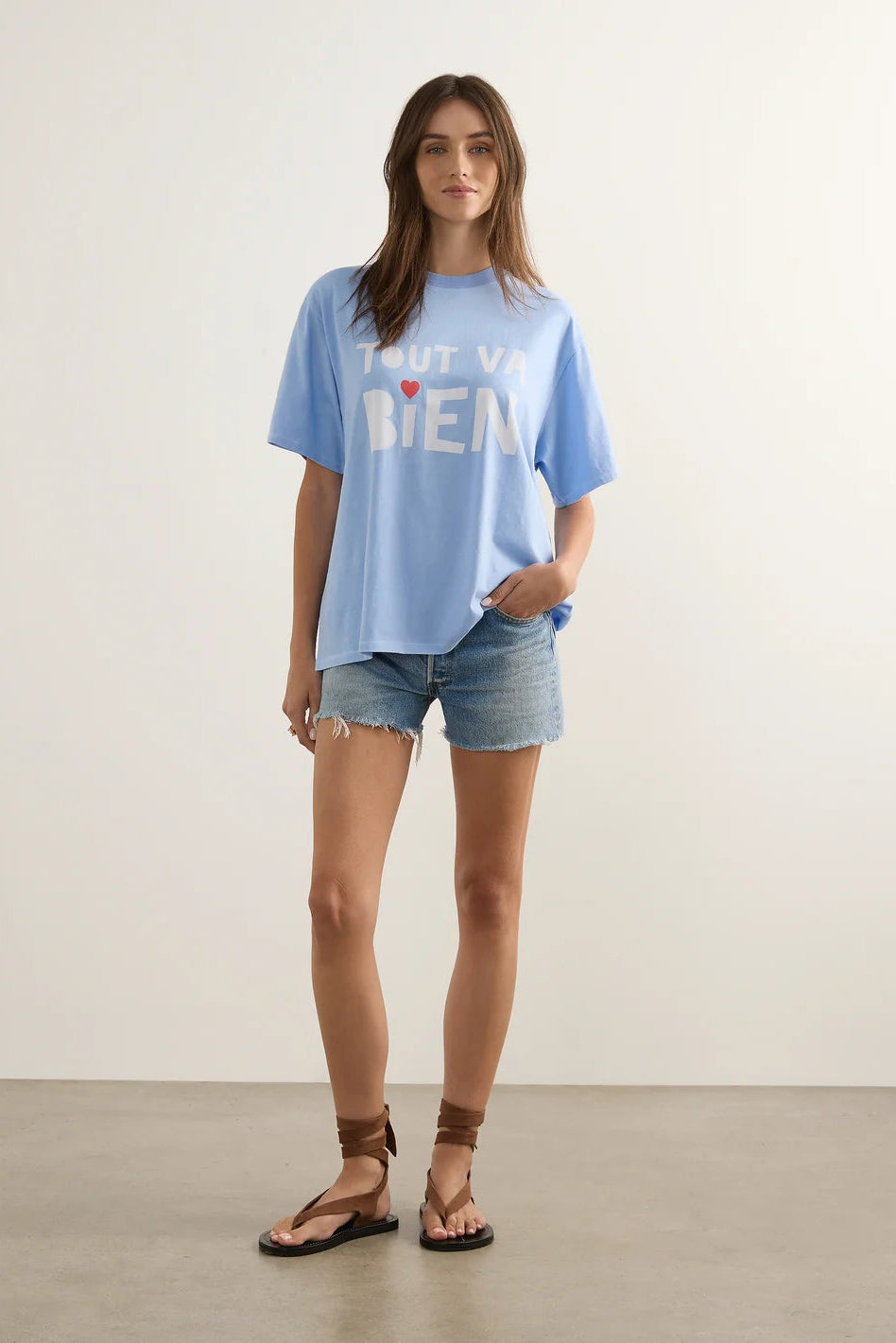 Auguste Tout Va Bien Boyfriend Tee Blue