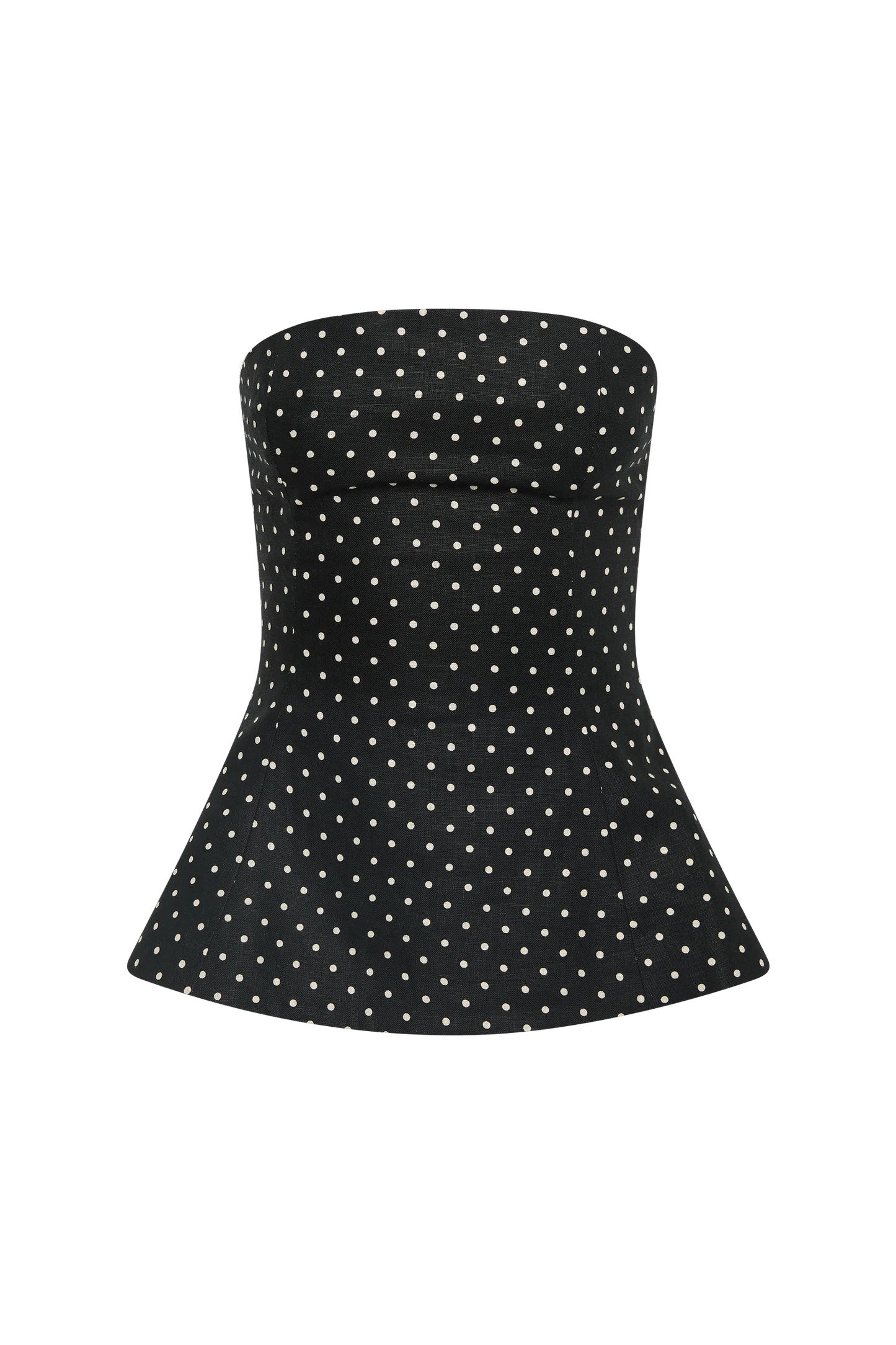 Petro Top Lola Polka Dot Black Cream