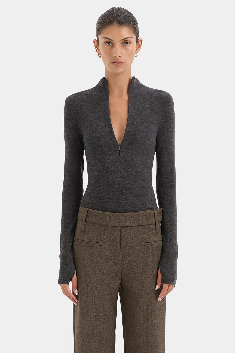 Mikkel Zip Long Sleeve Top