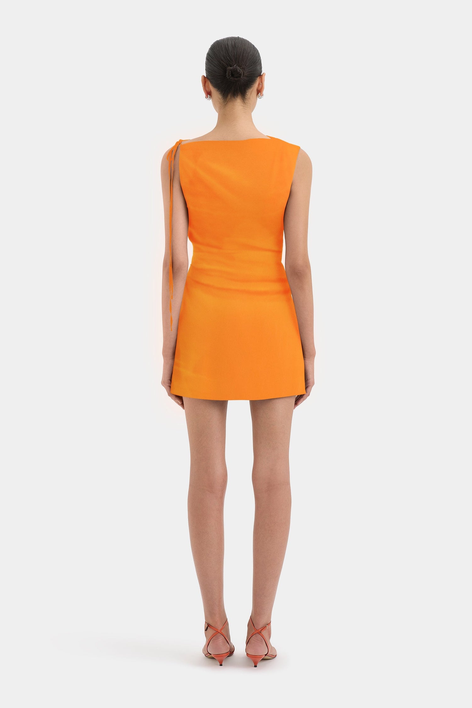 sir orange dress Rosseli gathered jersey maxi dress in orange - SIR