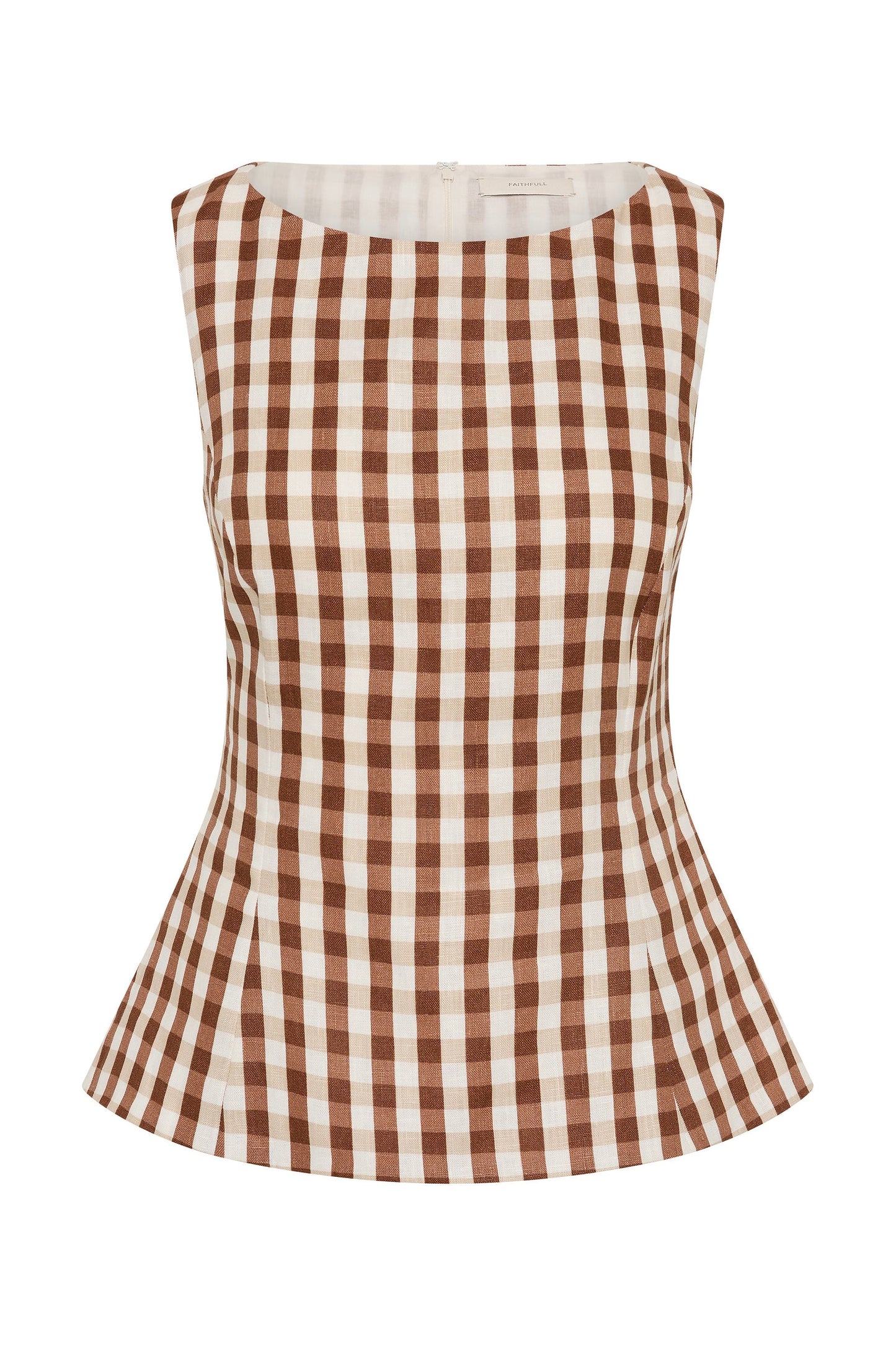 Ana Top Gingham Cedar