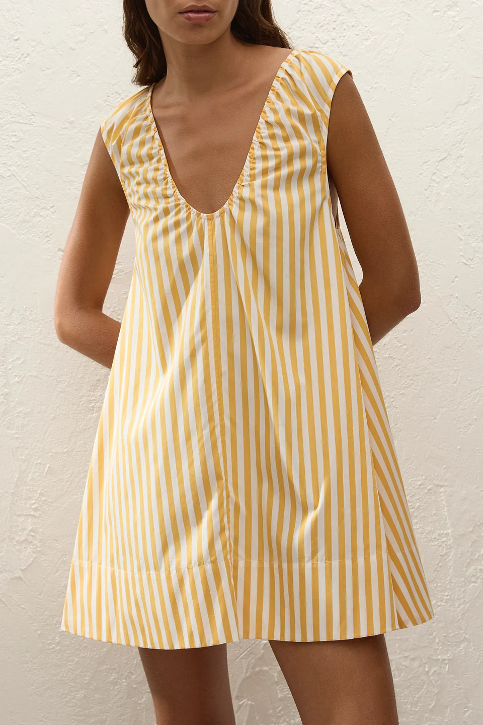 Pedrera Mini Dress Stripe Mustard