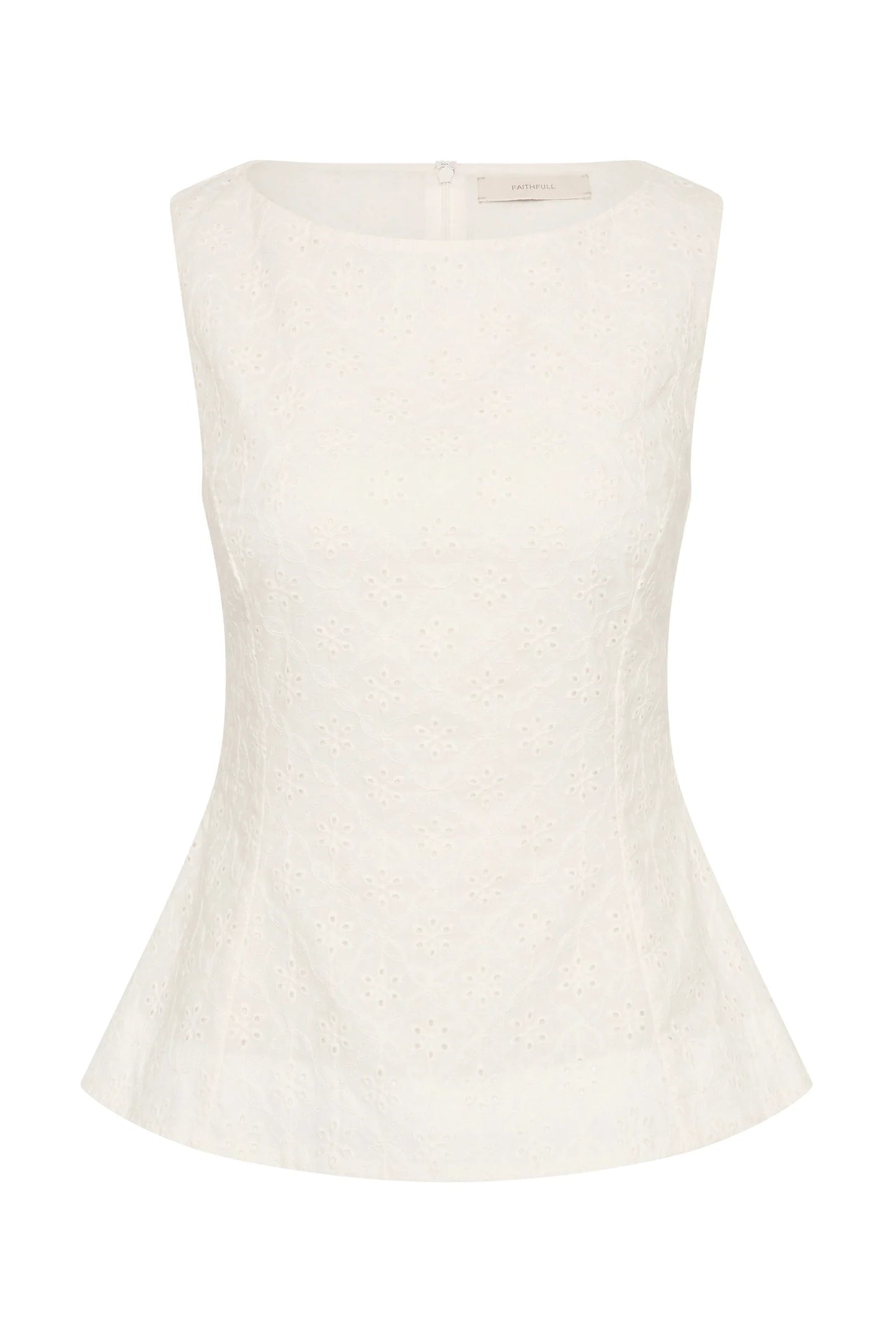 Olivia Top Valentina Broderie White