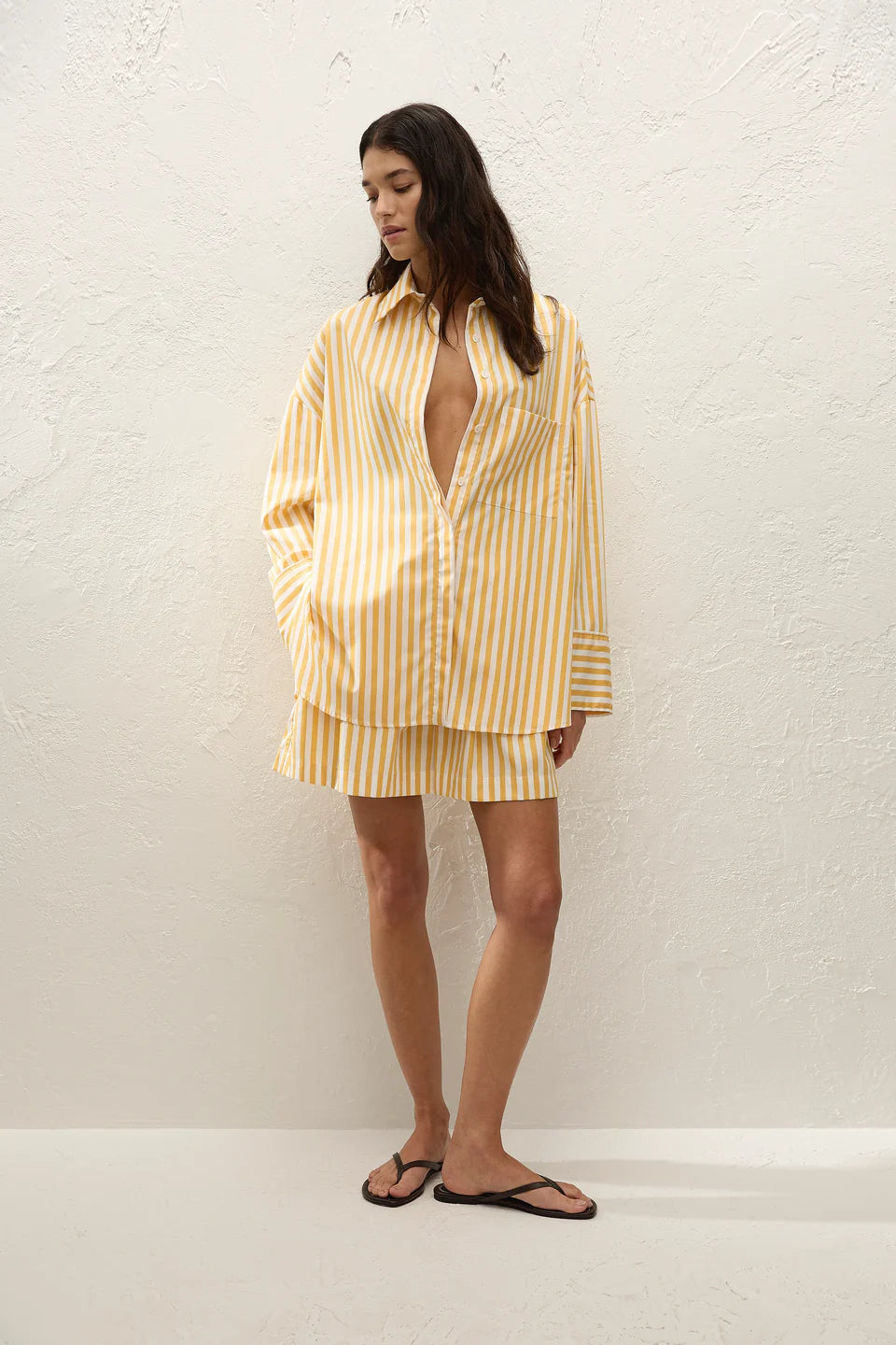 Clemente Short Stripe Mustard