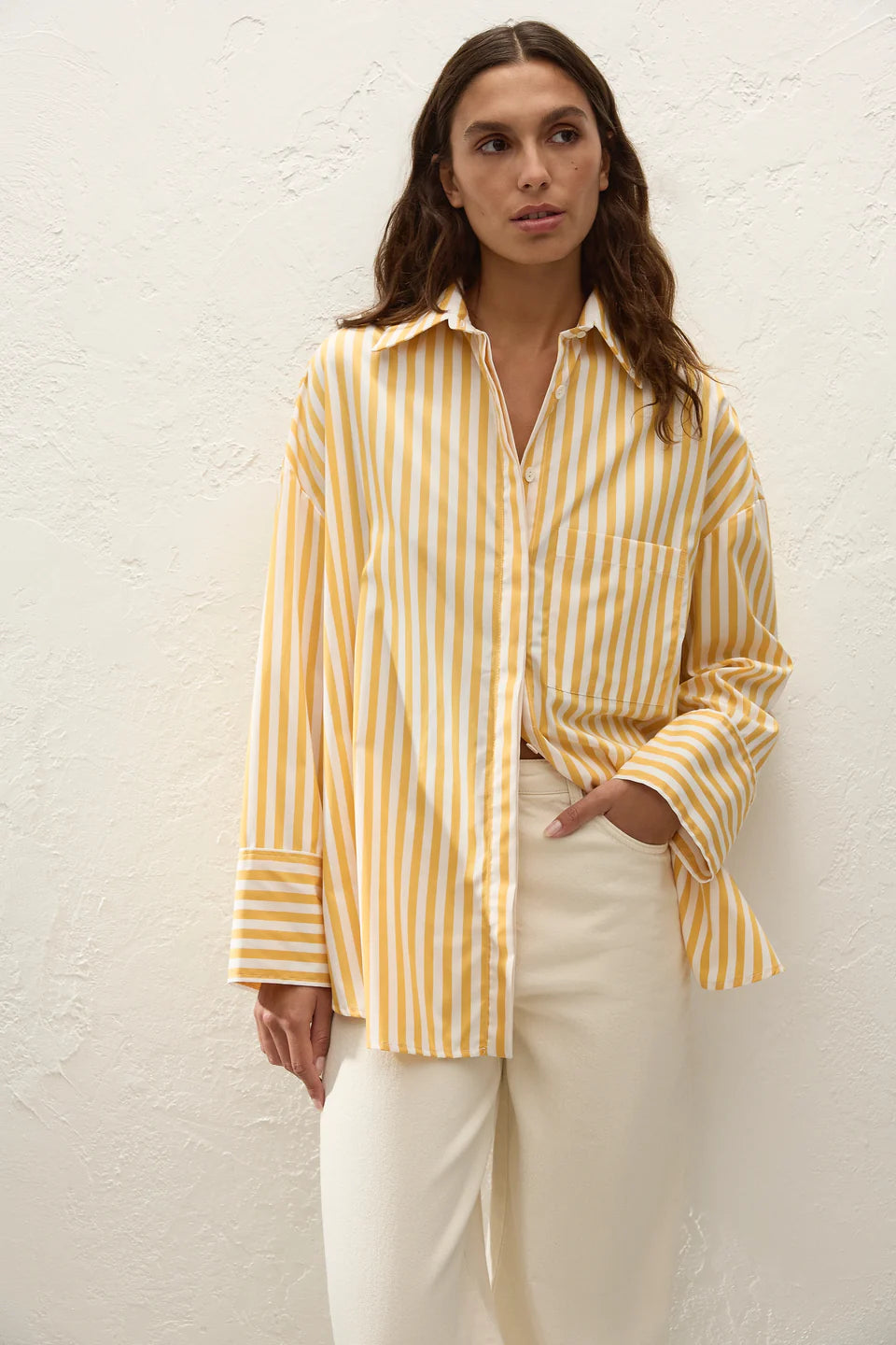 Clemente Shirt Stripe Mustard