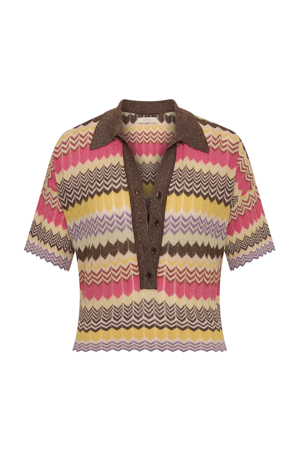 Raya Polo Top Perla Stripe