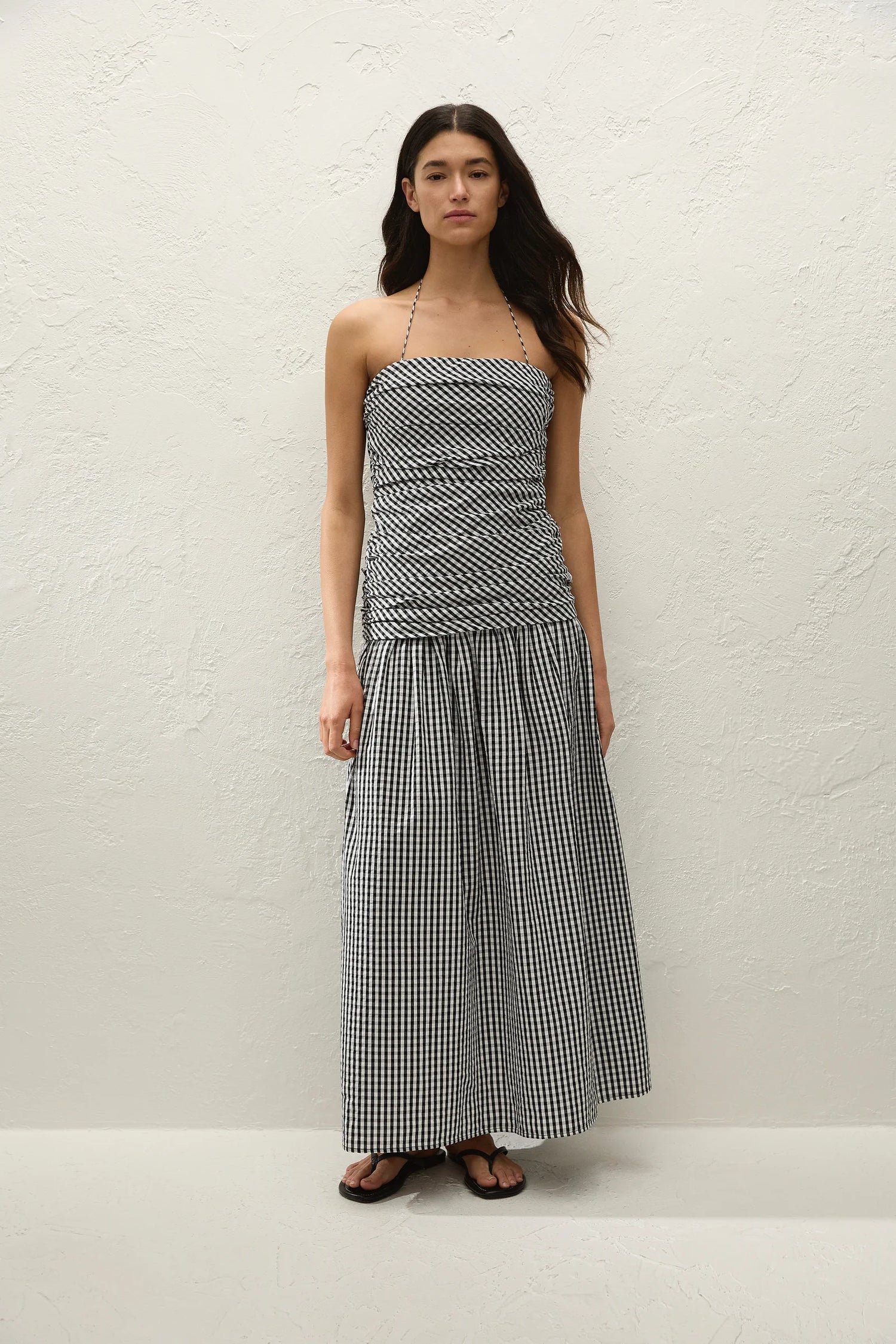 Faithfull the brand Vento Midi Dress Black Gingham - Laneway Boutique Faithfull the brand Vento Midi Dress Black Gingham - Laneway Boutique