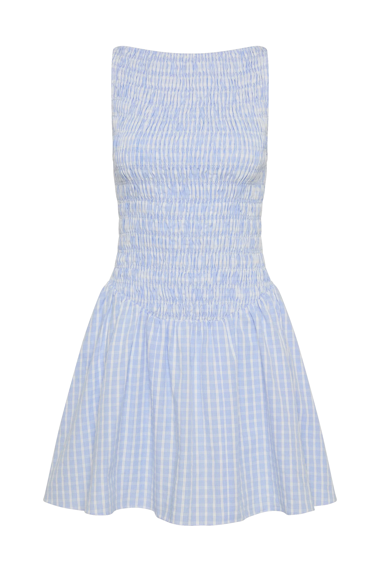 Martina Mini Dress Paloma Check Light Blue White