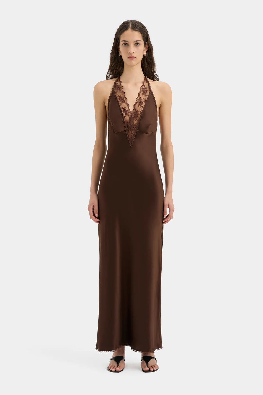 Aires Halter Gown Chocolate