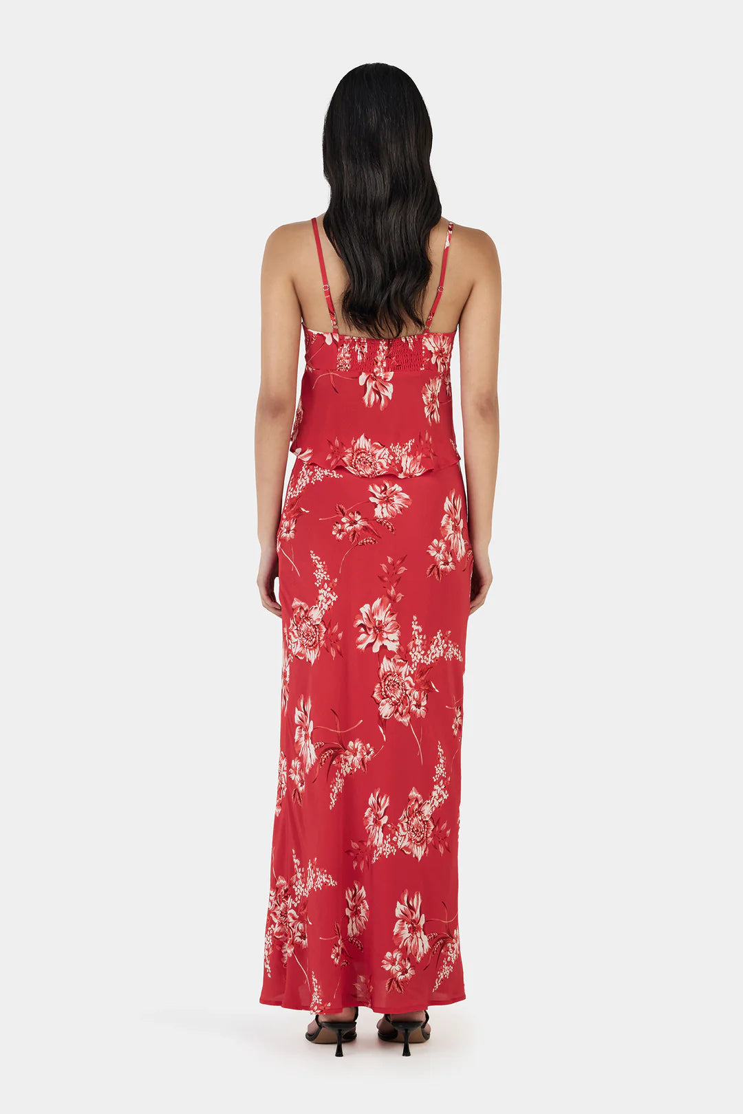 Janelle Maxi Skirt Fire Bloom