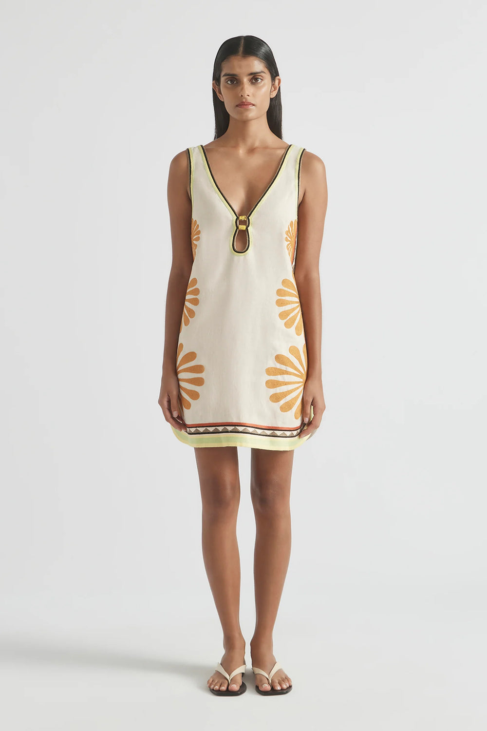 Deja Vu V Neck Mini Dress