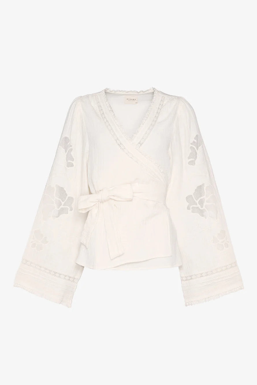 Winfrey Wrap Top Off White