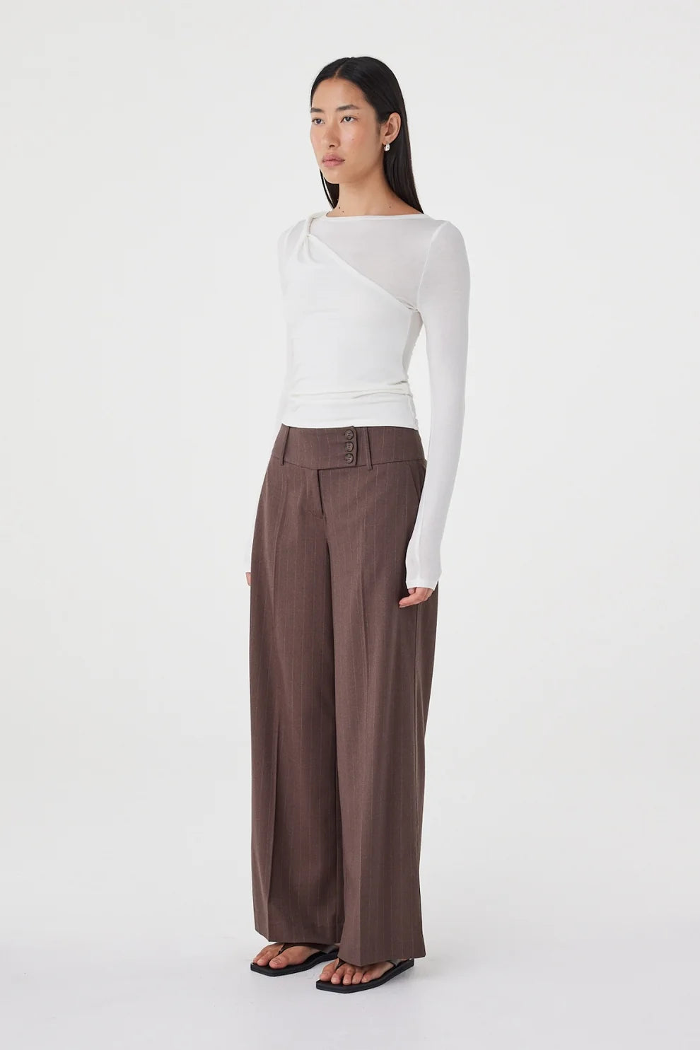 Arcaa Mabel Longsleeve Twist Top Cream