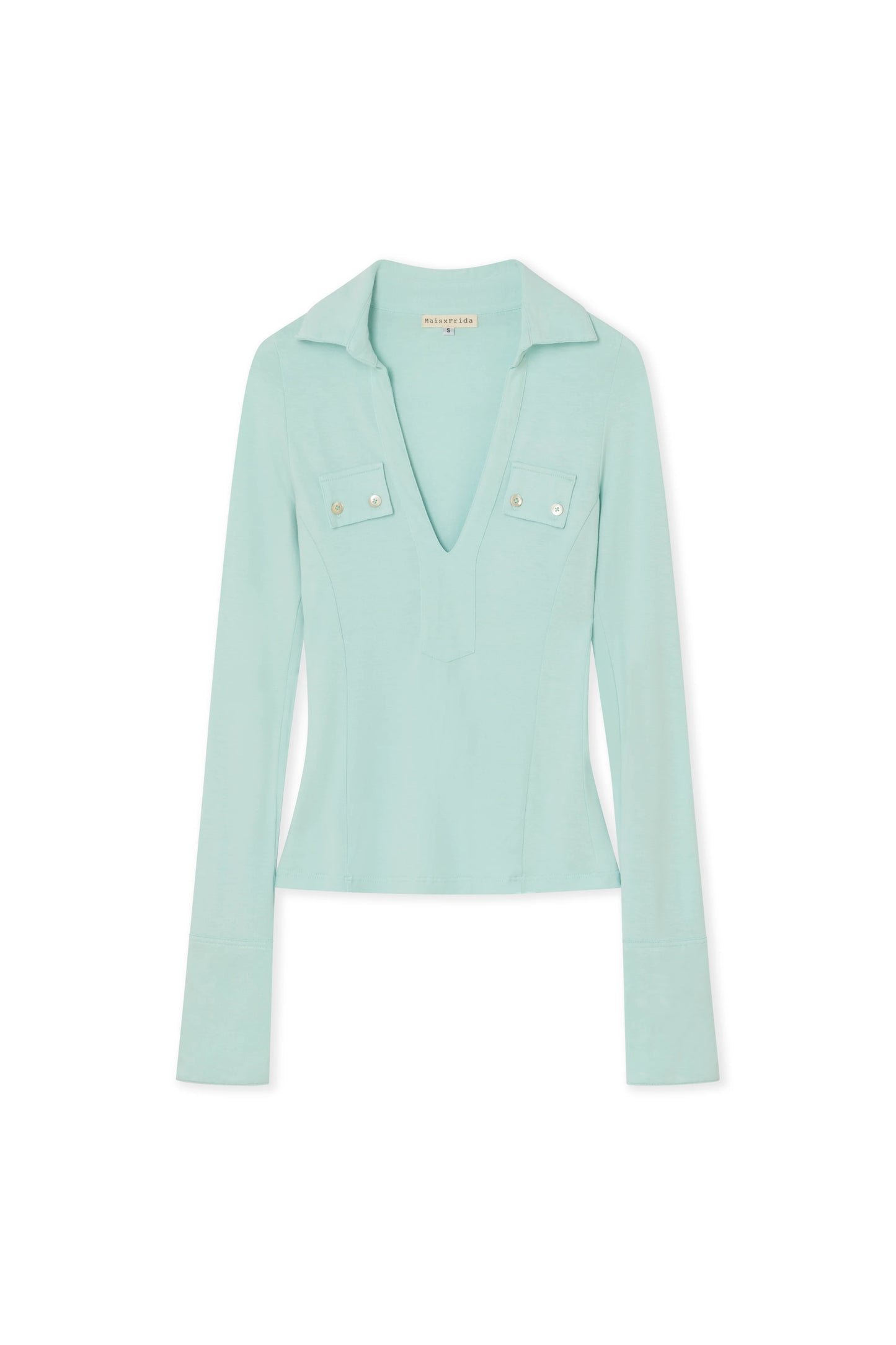 Mais x Frida Silvia Polo Top Turquoise