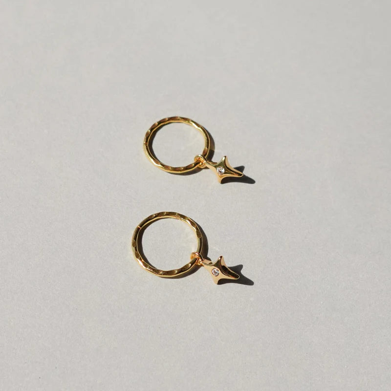 Starburst Mini Hoops Gold