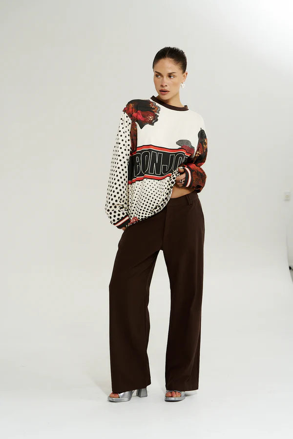 Long Sleeve Racer Tee Choc