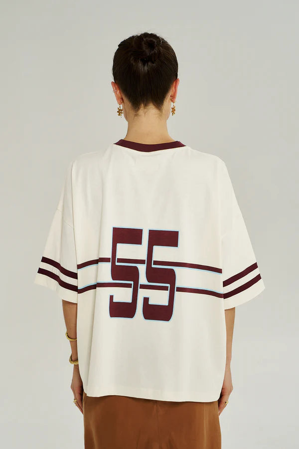 Bordeaux 55 Tee Vintage White