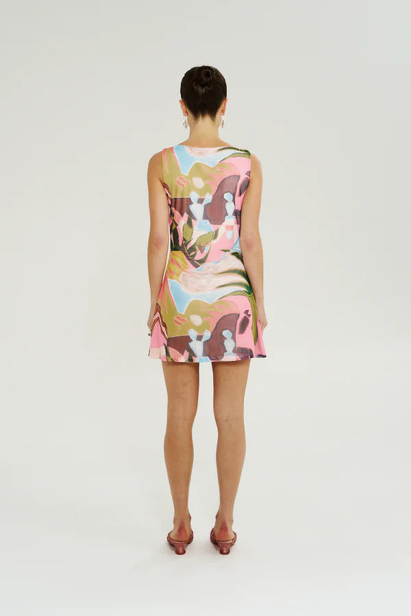 Boatneck Mesh Mini Dress Wonderland