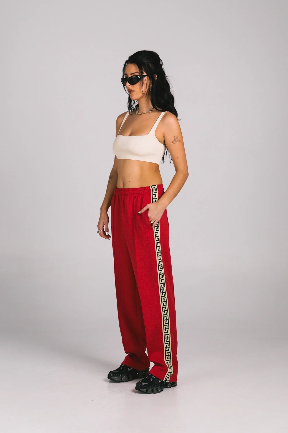 Geo track Pants Red